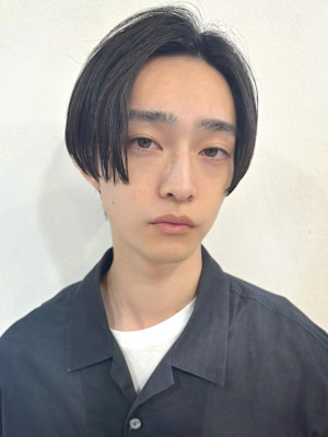 ダウンパーマ/センターパート/ショート[メンズカット竹田]