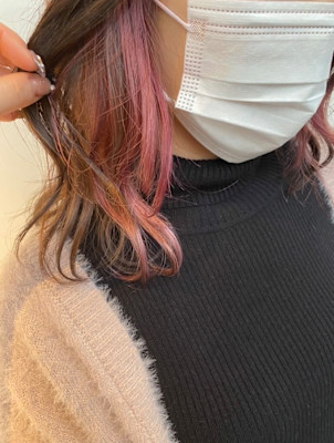 ピンク×インナーカラー