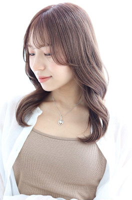 韓国レイヤーカット×オリーブベージュ 20代30代40代