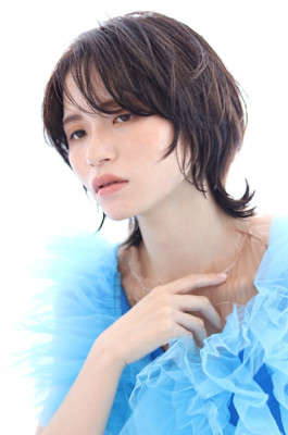 大人かわいいショートウルフ×顔まわりレイヤー×20代30代