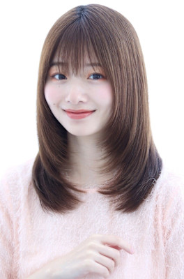 ミディアムレイヤーカット 20代30代40代　ベージュカラー