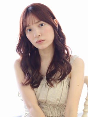 コテ巻き風パーマ/レイヤーカット/20代30代40代