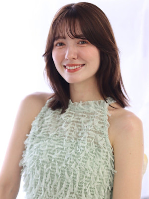 オリーブベージュ/おくれ毛/くびれヘア/20代30代40代