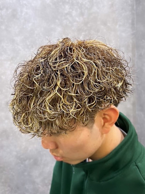 メンズカット×ツイスパor波巻きパーマ