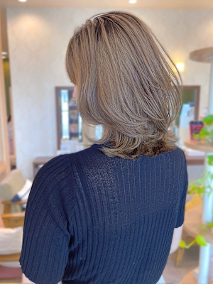 【MICHI 富田店　古作蓮】ハイトーン　アッシュ　レイヤー