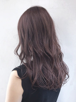 ベビーピンクアッシュブラックレイヤーロング_ba151151