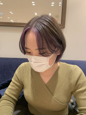 アッシュベージュ×ラベンダー♪