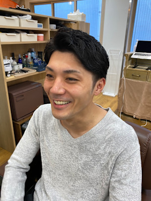 大人ツーブロック