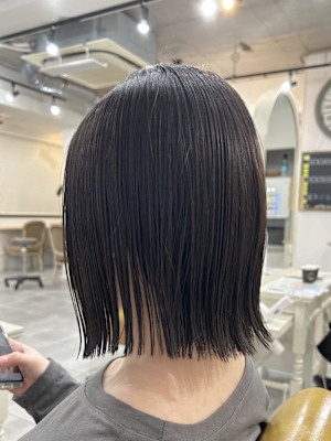 結べる切りっぱなしボブ♪