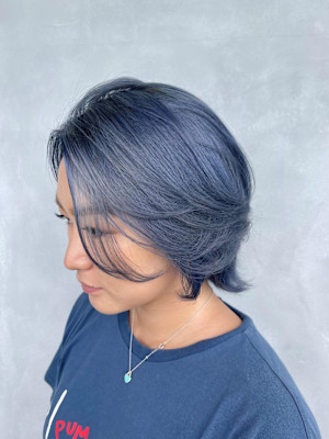 ブルー/ネイビー/シアーブルー/青/ショートウルフ