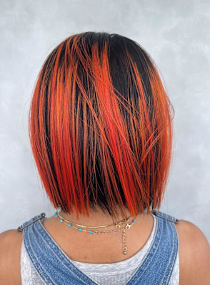 バレーヤージュ/オレンジ/ハイトーン