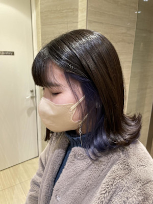 イヤリングカラー×ネイビーラベンダー/Kurumi