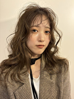 オリーブグレージュ/グレージュカラー/ハイトーンカラー/元町