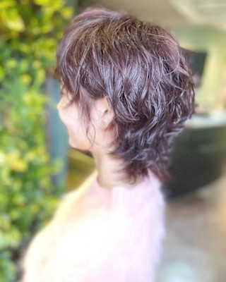 骨格矯正ショートウルフパーマ