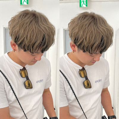 ミルクティー×ブラック　アンブレラカラー