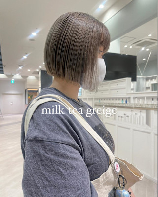 【黒田】ミルクティーグレージュ/ボブ