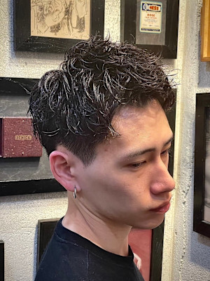 無造作ショートパーマ