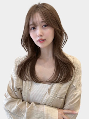 大人可愛い大人美人くすみカラーアッシュグレーベージュ