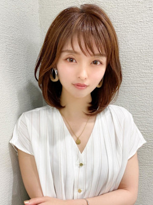 美髪/髪質改善/韓国/切りっぱなしボブ/フェイスレイヤー