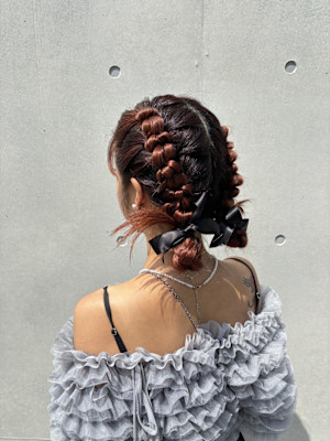 結婚式お呼ばれヘア/袴ヘアアレンジ/袴アレンジ/着付け