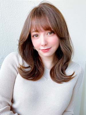 美髪/髪質改善/韓国/切りっぱなしボブ/フェイスレイヤー