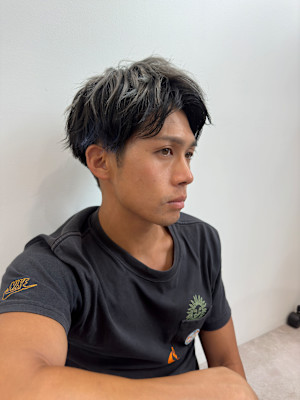 【吉田智哉】メンズパーマ、メンズセンターパート、7:3パート