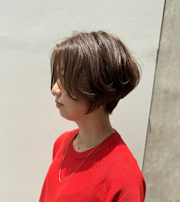 トップふんわり　丸みのある絶壁防止ショートボブ