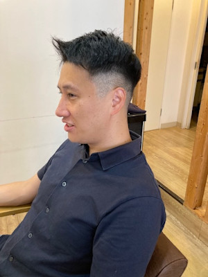 お客様髪質改善データ1332（メンズショート）