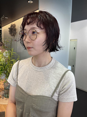 【ハクラ】ボブ ピンク ラベンダーピンク