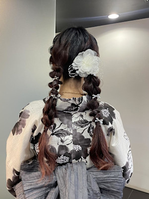 デザインカラー/レイヤーカット/ウェットヘア/オリーブ