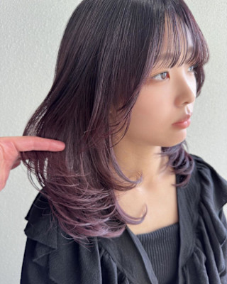 顔周りレイヤー_ボルドーカラー