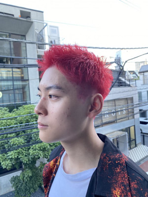 マッシュパーマ  アッシュブラック  ブルーグレージュ