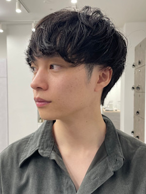 大人ツーブロックマッシュ