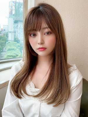 美髪/髪質改善/韓国/切りっぱなしボブ/フェイスレイヤー