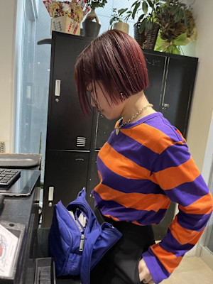 切りっぱなしボブ　ヘイリーボブ　タッセルボブ