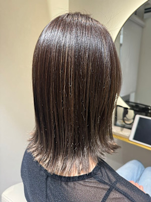 細目ハイライト×オリーブアッシュ『銀座/個室』