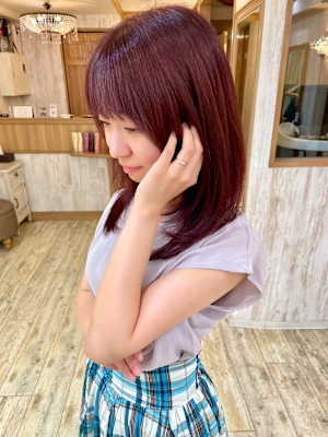 ココアローズ　レイヤーセミロング