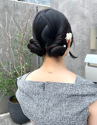 かわいいお呼ばれアップスタイル