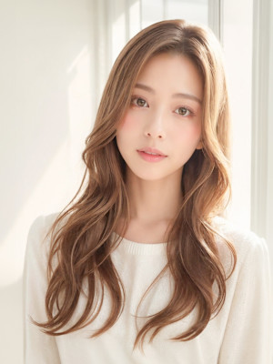 大人かわいいロングヘア