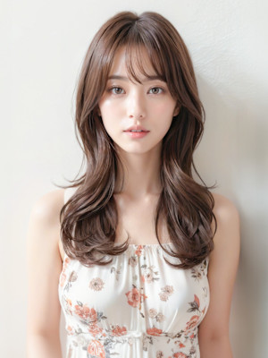 やわらかカールでつくるロングヘア