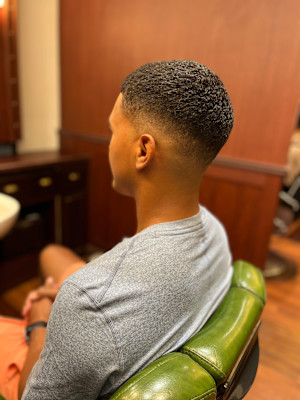 メンズショートベリーショートフェードクロップボウズアイロン