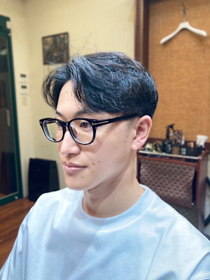 メンズショートベリーショートフェードクロップボウズアイロン