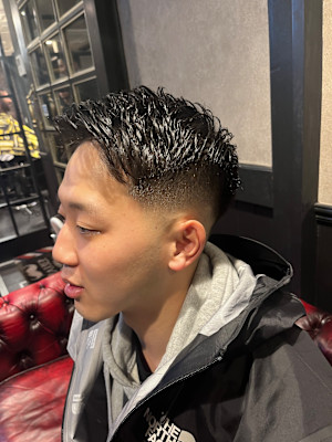 メンズショートベリーショートフェードクロップボウズアイロン