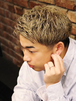 メンズショートベリーショートフェードクロップボウズアイロン