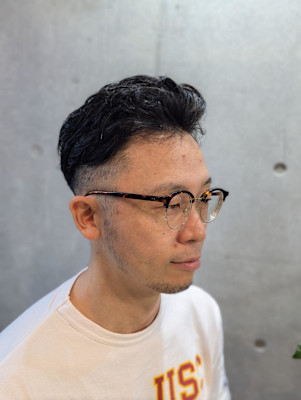 メンズ「癖毛を活かす」ラルフカール風