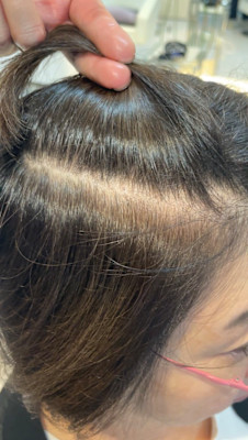 アフター → ビフォア　右にスワイプ【白髪染め/脱白髪染め】