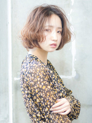 エアリーボブルフ☆ショコラベージュ　前髪