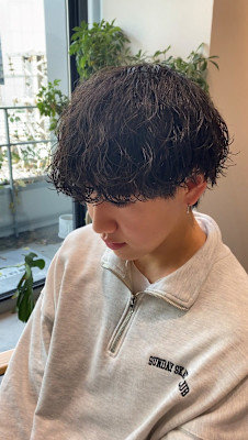 ◎ショートウルフ波巻きパーマ