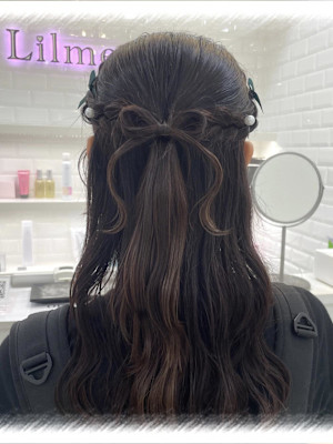 大人っぽガーリー！リボンハーフアップ♪_ゆう