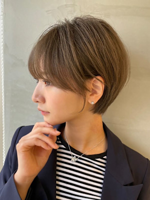 ［ショート/ショートヘア/丸みショート/ボブ/ショートボブ